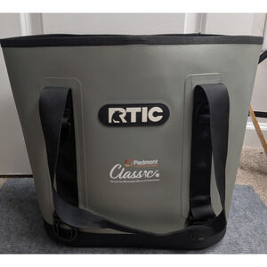 RTIC Soft Tote Cooler Bag Gray 8x13" Camping Outdoors Beach Boating Pool